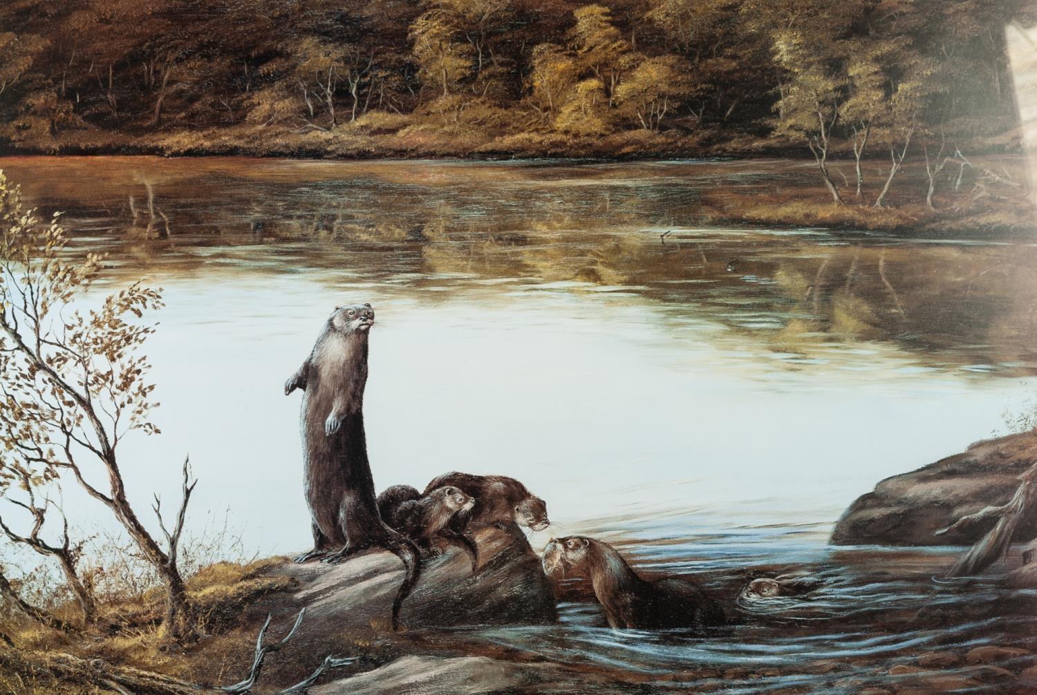 W. FORBES TWO ARTIST SIGNED COLOUR PRINTS ?Otters?, (66/500) ?The Medal Buck?, (8/500) TWO OTHER - Image 4 of 4