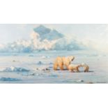 DAVID SHEPHERD ARTIST SIGNED LIMITED EDITION COLOUR PRINT 'Lone Wanderers of the Arctic' Numbered