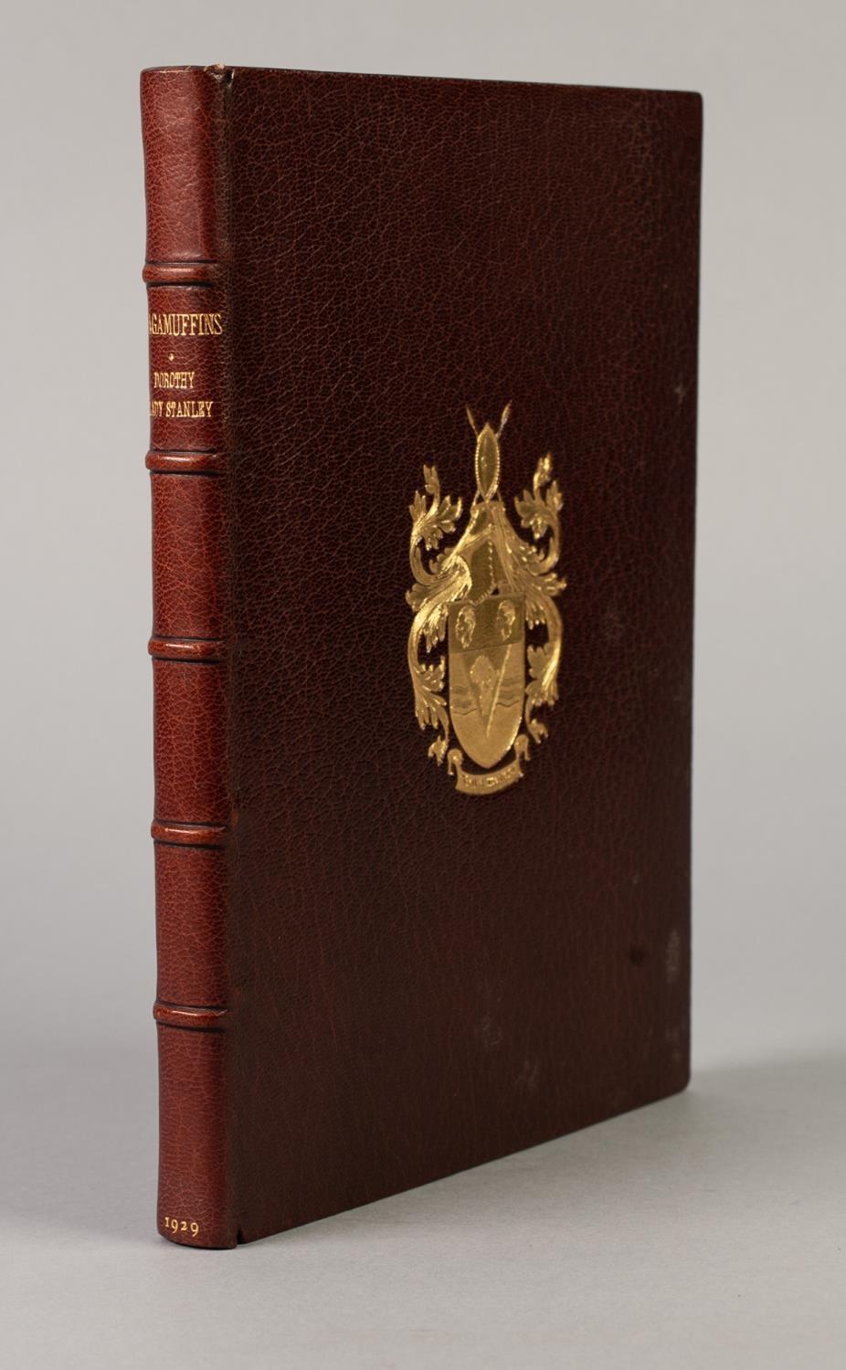 FINE LEATHER BINDING: RAGAMUFFINS by Dorothy, Lady Stanley, published London The Medici Society