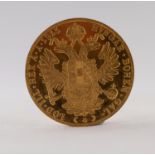 AUSTRIAN 1915 GOLD FOUR DUCAT COIN 40mm, 14gms (re-strike)