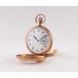 ELGIN 9ct GOLD DEMI HUNTER POCKET WATCH, with keyless seven jewel movement numered 25451120, with