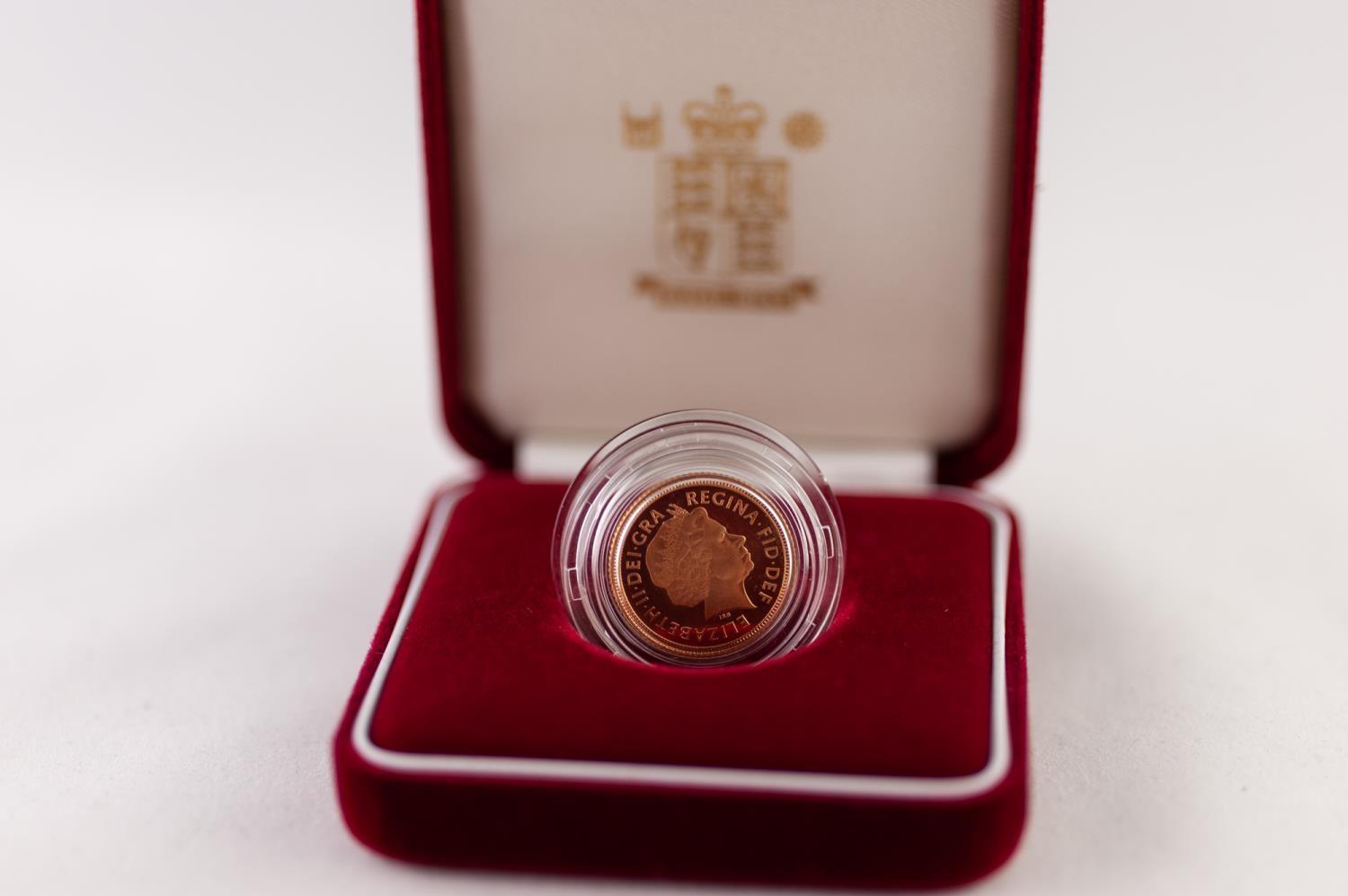 ELIZABETH II ROYAL MINT 2001 LIMITED EDITION GOLD PROOF HALF SOVEREIGN edition of 7500 NO2812, 3. - Image 3 of 3