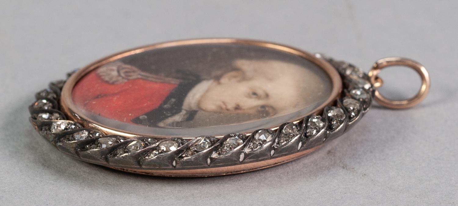 JOHN BOGLE (1746-1803), A GOOD OVAL PORTRAIT MINIATURE ON IVORY OF A YOUNG UNIFORMED OFFICER, signed - Image 3 of 3