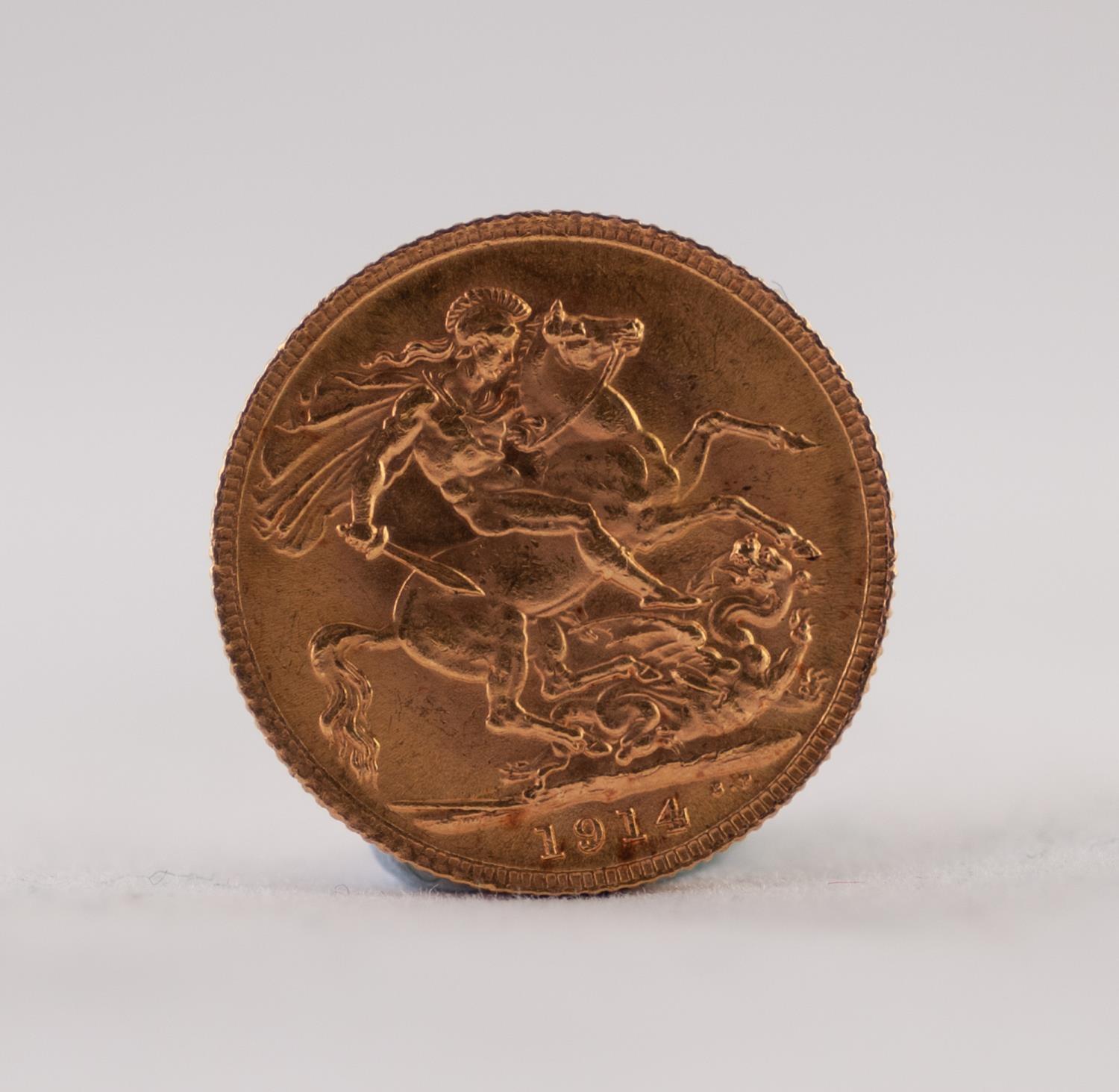 GEORGE V GOLD SOVEREIGN 1914 (EF)