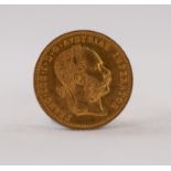 AUSTRIAN 1915 ONE DUCAT GOLD COIN, 3.5gms (EF)