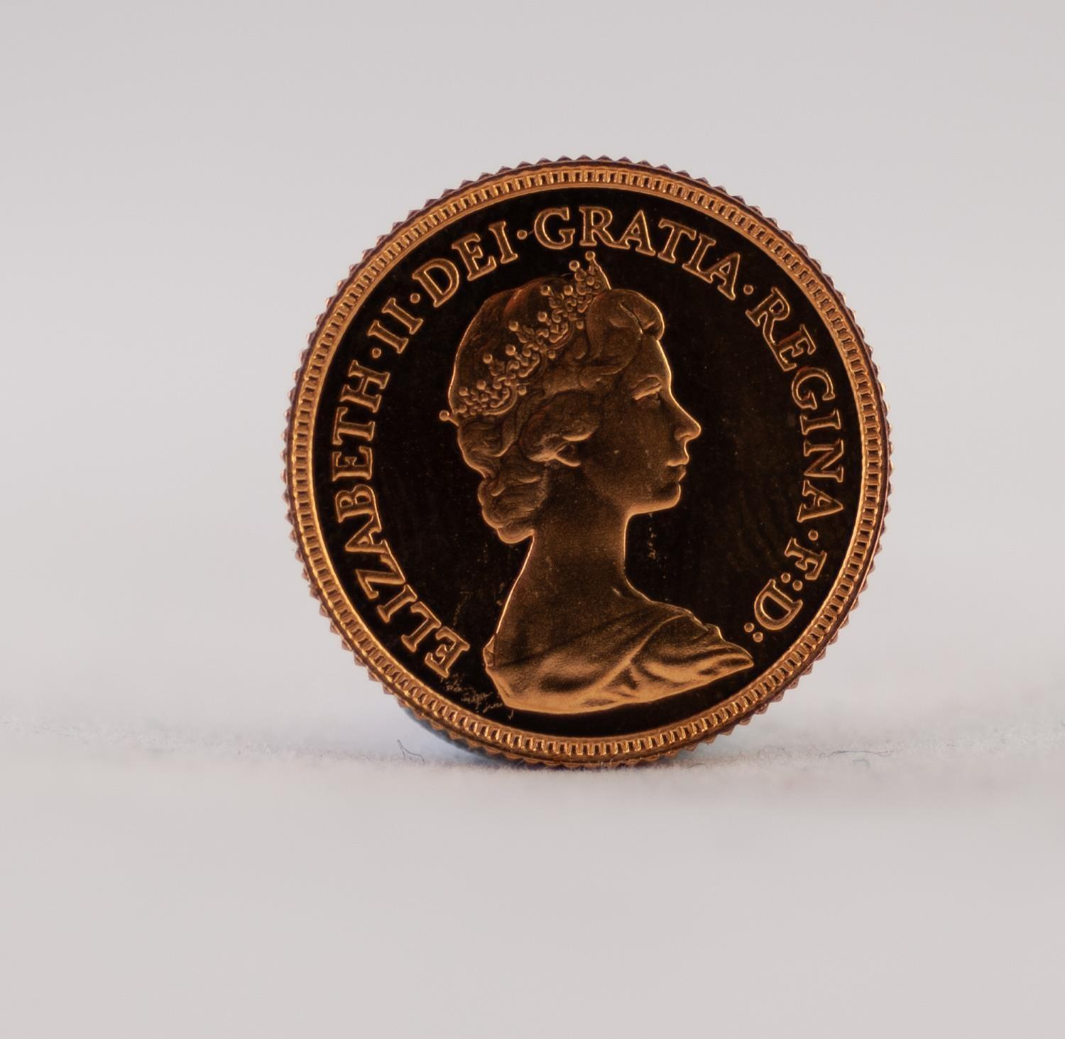 ELIZABETH II GOLD PROOF HALF SOVEREIGN 1982 - Image 2 of 2