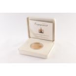 ELIZABETH II ROYAL MINT 2010 LIMITED EDITION ALDERNEY SILVER GILT FIVE POUNDS COMMEMORATIVE COIN