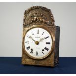 ?BONHOMME A GRENADE?, LATE NINETEENTH CENTURY CONTINENTAL COMTOISE WALL CLOCK, the 9 ½? enamelled