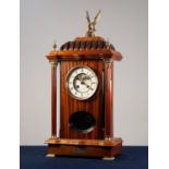 LATE 19th CENTURY MAHOGANY CASED MANTLE CLOCK, the movement by R&C (London & Paris), striking on a