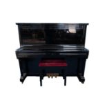 ?ELINGTON CUSTOM? UPRIGHT PIANO, in ebonised case with square supports, 50? (127cm) high, 59? x