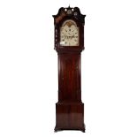 JOHN BARNISH, ROCHDALE, LATE EIGHTEENTH CENTURY FIGURED MAHOGANY LONGCASE CLOCK WITH ROLLING MOON