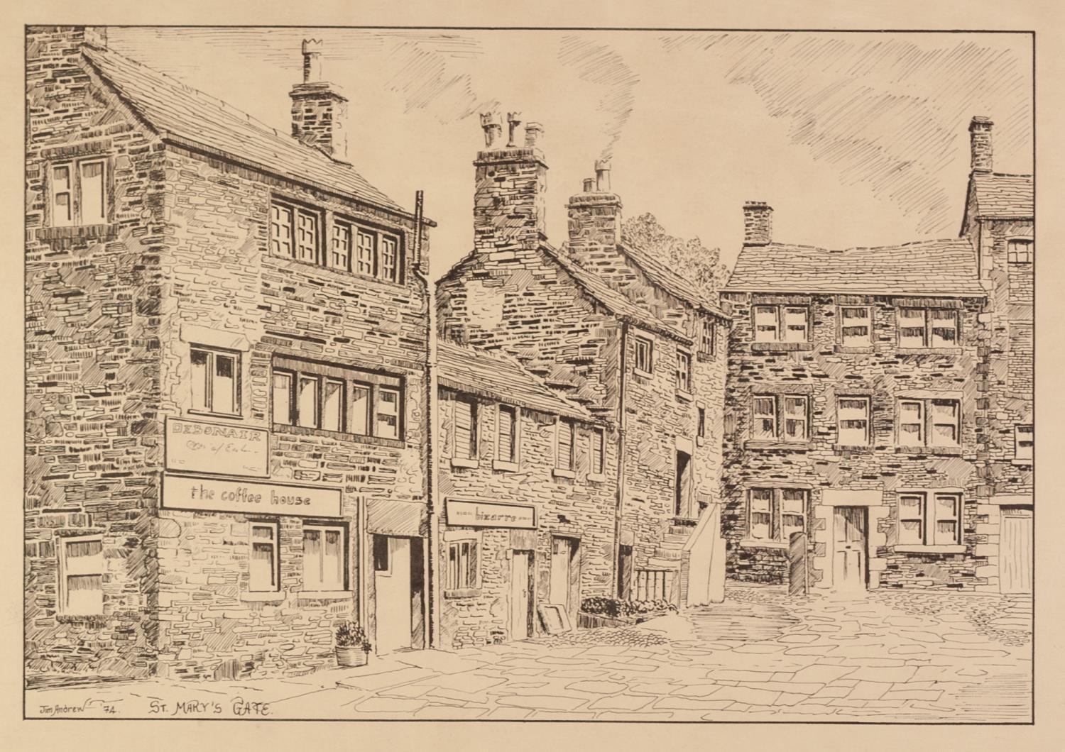JIM ANDREW (MODERN) TWO ARTIST SIGNED LIMITED PRINTS OF PEN AND INK DRAWINGS ?Old Stalybridge?, ( - Image 3 of 11