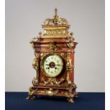 LATE 19th/EARLY 20th CENTURY GERMAN, GUSTAV BECKER, MANTEL CLOCK, the movement striking n a coiled