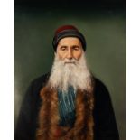 STYLE OF CHARLES SPENCELAYH OIL PAINTING ON RE-LINED CANVAS A portrait of Nissim Levy Bairalli (b.