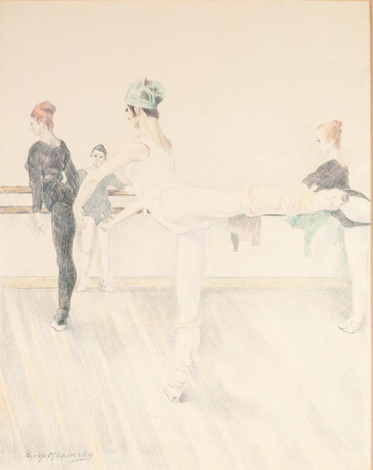PHILIP MENINSKY (1919-2007) PENCIL AND COLOURED CHALK DRAWING 'Marcia Haydee' (Stuttgart Ballet)