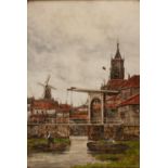 JAN VAN COUVER (1836-1909) PAIR OF WATERCOLOUR DRAWINGS Dutch canal scenes Signed 20 ¾? x 14? (52.