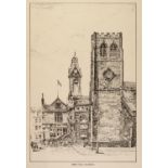 JIM ANDREW (MODERN) TWO ARTIST SIGNED LIMITED PRINTS OF PEN AND INK DRAWINGS ?Old Stalybridge?, (
