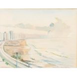 WALTER KERSHAW (b.1940) WATERCOLOUR ?Copacabana, Pao de Acucar, 1987' Signed and titled 5 ¾? x