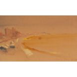 ?HAROLD RILEY (1934) PASTEL ON BUFF PAPER Haifa Signed 5 ½? x 10? (13.9 x 25.4cm)