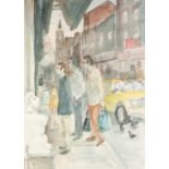 ALBIN TROWSKI (1919-2012) PEN AND WASH ?Tib Street?, Manchester Signed, titled and dated 1971 18?