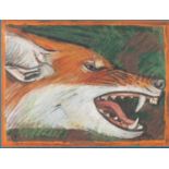 JONATHON KINGDON (1937) PASTEL DRAWING 'Ethiopian Wolf' Signed with initals lower left, titled on