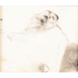 ATTRIBUTED TO FRANCIS BACON (1909-1992) PEN AND GREY INK DRAWING Three figure studies Unsigned 4 1/