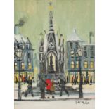 BERNARD McMULLEN (1952-2015) Oil on board Albert Square, Manchester Signed with dedication verso ?To