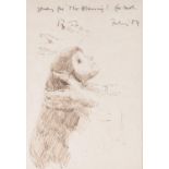 HAROLD RILEY (b.1934) PEN AND INK DRAWING ?Study for ?The Blessing? for Carol Signed, titled and