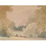 PIERRE ADOLPHE VALETTE (1876-1942) WATERCOLOUR DRAWING ?Matlock Baths? Signed, titled to label verso