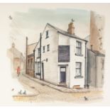 ALBIN TROWSKI (1919-2012) PEN AND WASH ?Clares Place, Acker St. Spiritual Church? Signed and