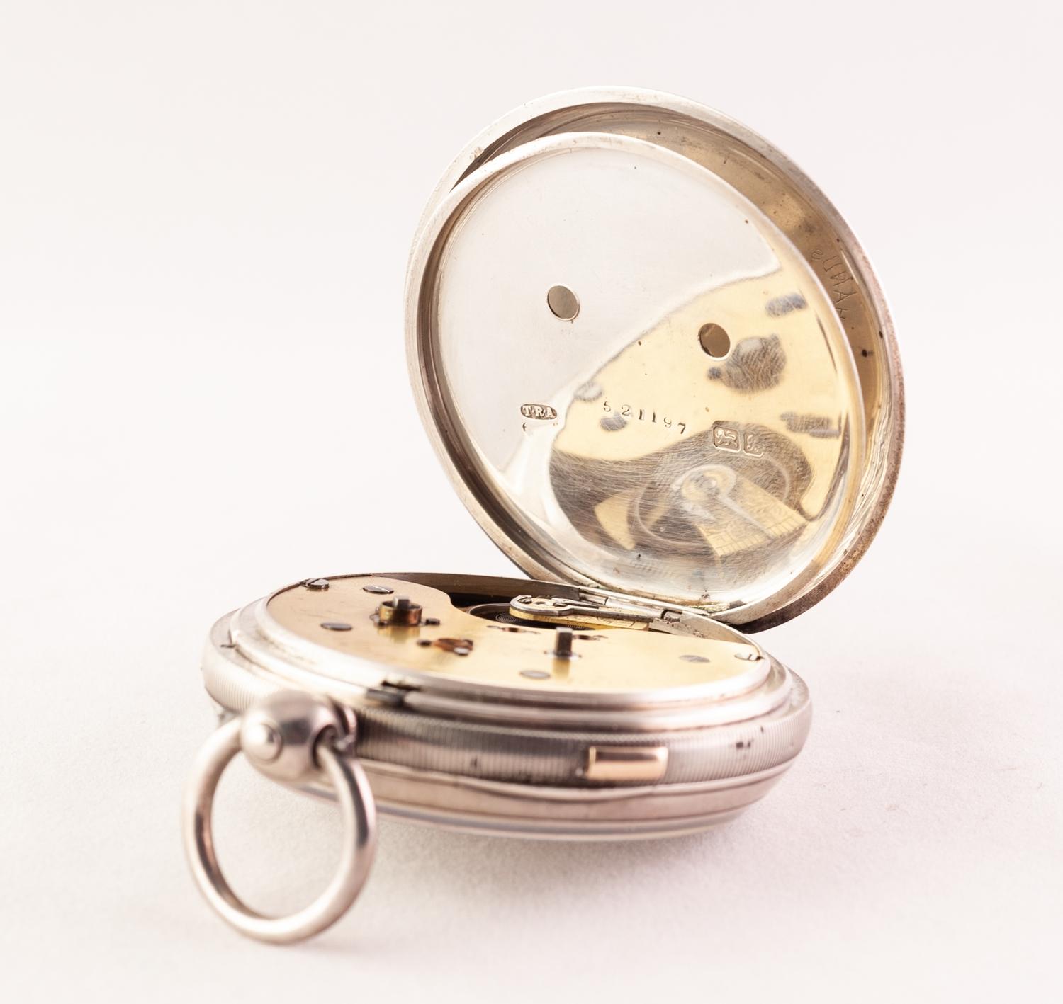 EDWARDIAN SILVER CENTRE SECONDS CHRONOGRAPH, MAKER S. IRONFIELD, REDDISH, STOCKPORT, no 521197, - Image 3 of 3