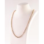 9K GOLD BELCHER CHAIN NECKLACE, 24" (60.9cm) long, 20gms