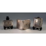 THREE EARLY TWENTIETH CENTURY SILVER CIGARETTE CASES, one engine turned, one engraved autour