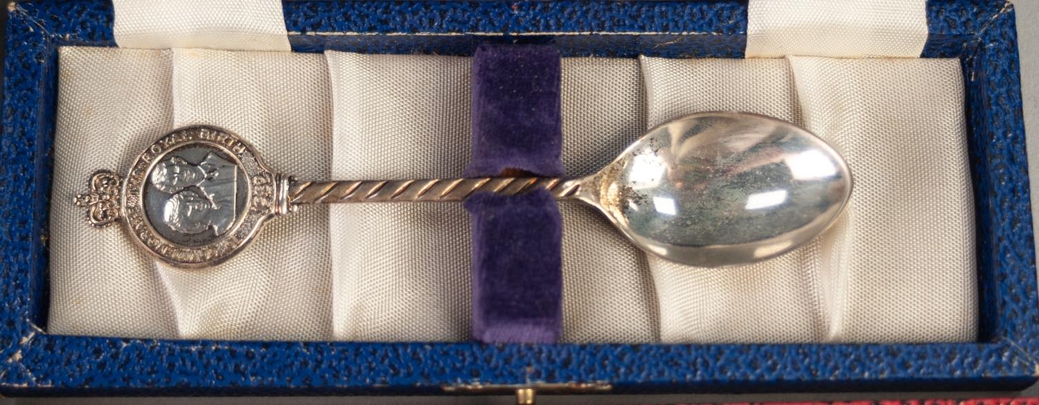 BOXED GEORGIAN STYLE SILVER MEAT SKEWER, plain with bold assay marks, 8 3/8" long, makers FH, - Image 3 of 4