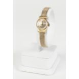 LADY'S 18ct GOLD 'FESTINA' WRIST WATCH, mechanical movement, small circular silvered dial with