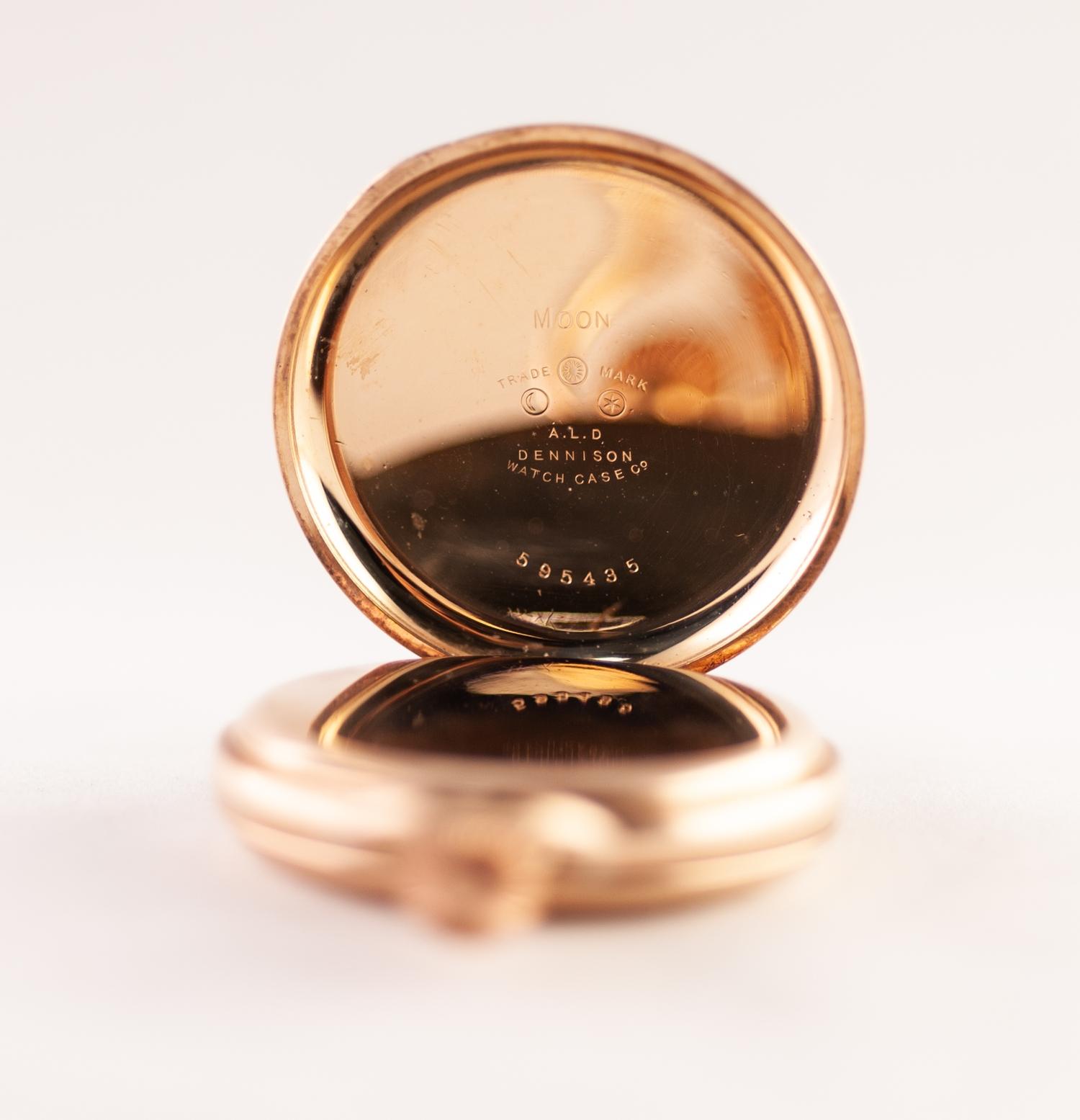 THOMAS RUSSELL & SON, LIVERPOOL, ROLLED GOLD FULL HUNTER POCKET WATCH with Swiss 17 jewels keyless - Image 2 of 3