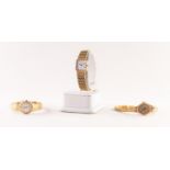 LADY'S ROTARY QUARTZ GOLD PLATED BRACELET WATCH and two ladies Accurist QUARTZ GOLD PLATED