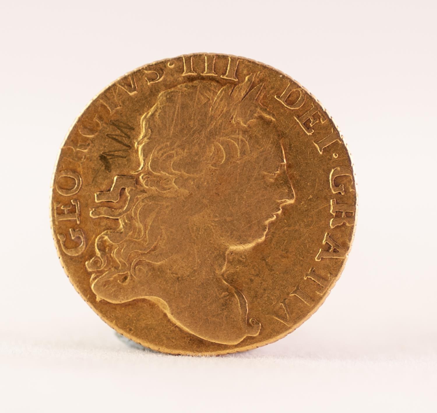 GEORGE III GOLD GUINEA 1771 (worn), 8.3gms