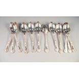 SET OF TWELVE A1 PLATE KINGS PATTERN DESSERT SPOONS with double struck handles (12)