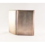 A SILVER OBLONG POCKET CIGARETTE CASE, with engine turned decoration, canted borders, 4 ½? (11.