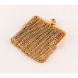 FRENCH MESH PURSE, with French assay marks, measures 6.5cm by 6cm, 46.61g Good condition.