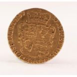 GEORGE II GOLD HALF GUINEA, 1750 (EF), 4.1gms