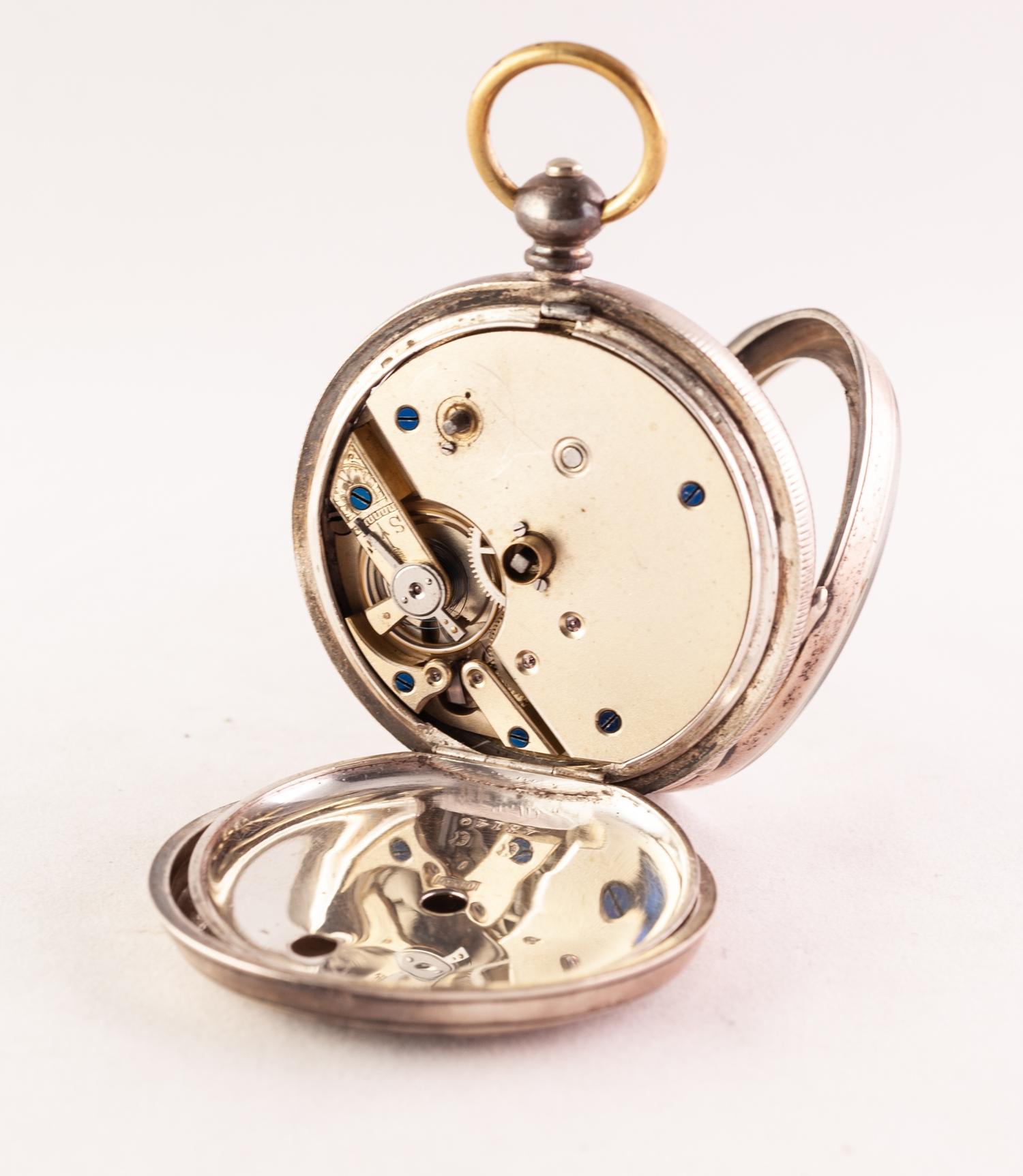 GARRARD ROLLED GOLD OPEN FACED POCKET WATCH with Swiss 15 jewels keyless movement, white Arabic dial - Image 2 of 2