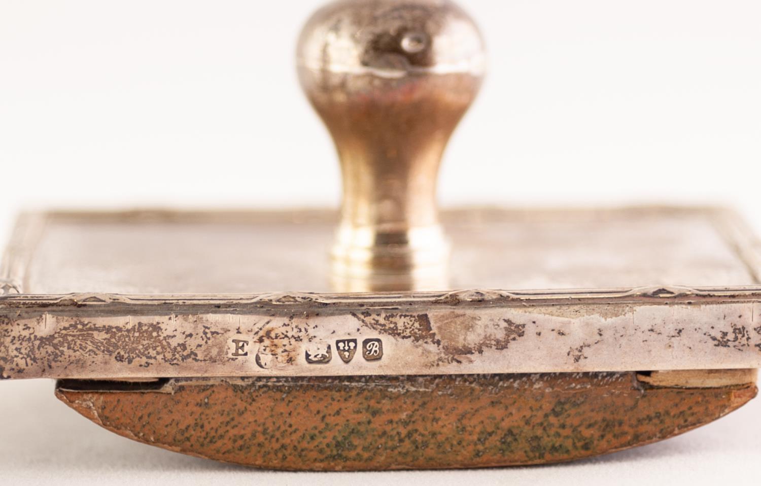 SILVER PERPETUAL CALENDAR circular with raised stand for ivorine date tablets, 3 1/4" (8.2) diameter - Image 3 of 4