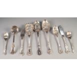 SUNDRY ITEMS OF A1 ELECTROPLATE KINGS PATTERN CUTLERY including berry spoons and salad servers,