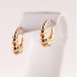 PAIR OF 9ct GOLD FANCY HOOP EARRINGS, 2.4gms