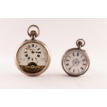 EARLY 20th CENTURY SWISS SILVER HEBDOMAS PATENT OPEN FACED POCKET WATCH with 8 days keyless