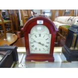 MODERN BATTERY DRIVEN WESTMINSTER CHIMING DOME TOP 'BRACKET' TYPE CLOCK WITH CARRYING HANDLE, THE