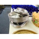 34 STAINLESS STEEL HOTEL SERVING DISHES