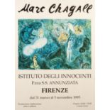 AN OFF-SET LITHOGRAPHIC POSTER FOR MARC CHAGALL EXHIBITION IN FLORENCE titled 'Instituto degli
